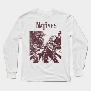 The Natives Abbey Road Design. Dark Print Long Sleeve T-Shirt